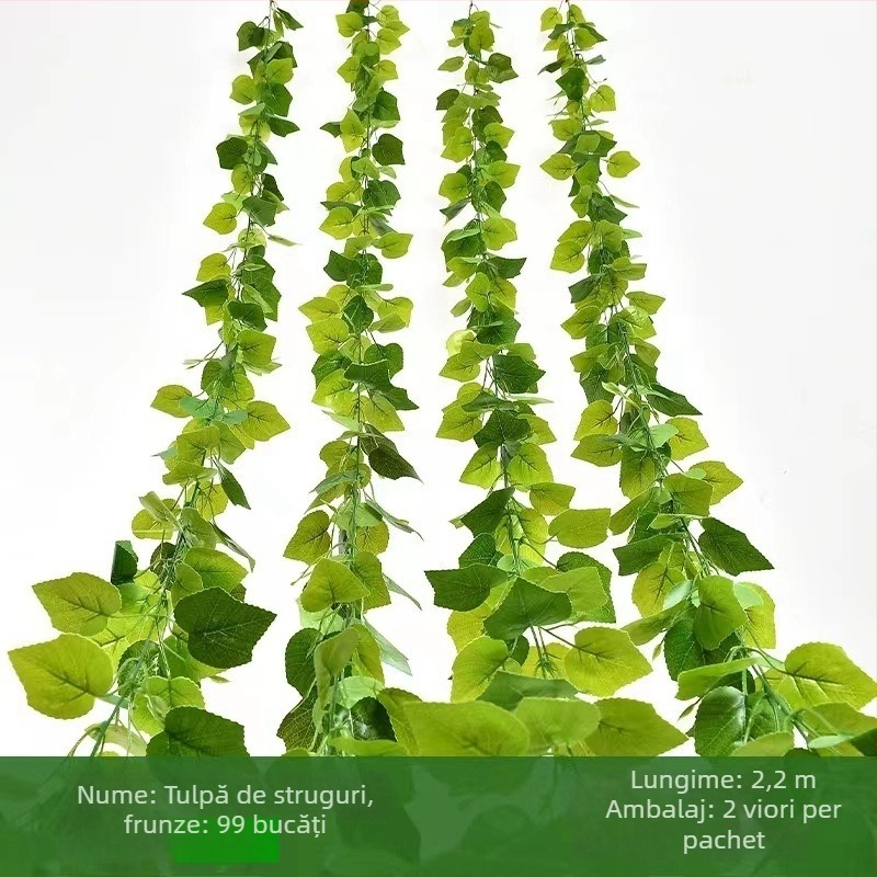 Verdea artificială: frunze pothos, rattan și Turtle Back pentru decor de perete; Material: plastic; Procese: șablonare, relief, turnare prin injecție; Utilizare: nunți, exterior, recuzită fotografică, decor de casă