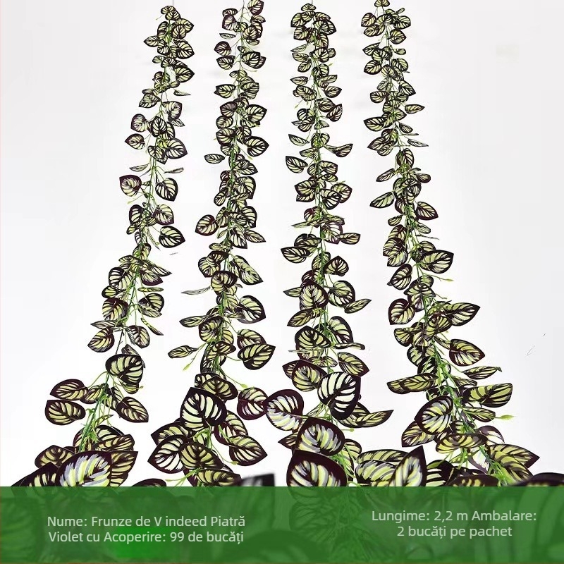 Verdea artificială: frunze pothos, rattan și Turtle Back pentru decor de perete; Material: plastic; Procese: șablonare, relief, turnare prin injecție; Utilizare: nunți, exterior, recuzită fotografică, decor de casă