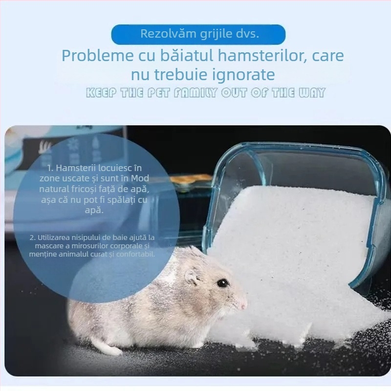 Jiexi nisip de baie pentru hamster – îngrijire a blănii, curățare părului, pentru hamster, Origine: Altă