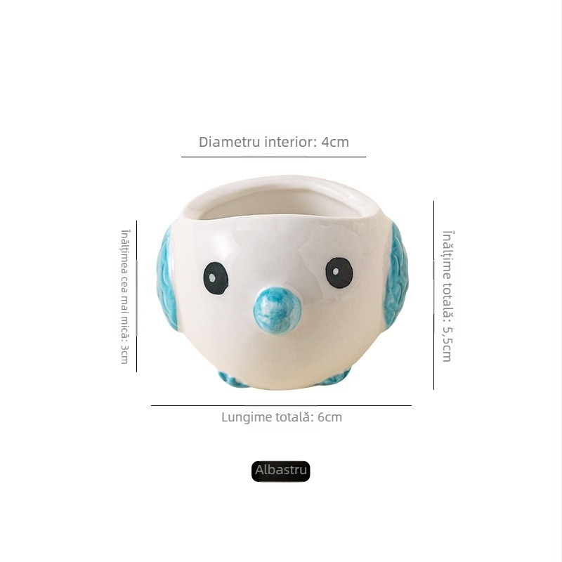 Vas ceramic pentru hrana de papagal, anti-scăpare, pentru păsări mici, origine Chaozhou