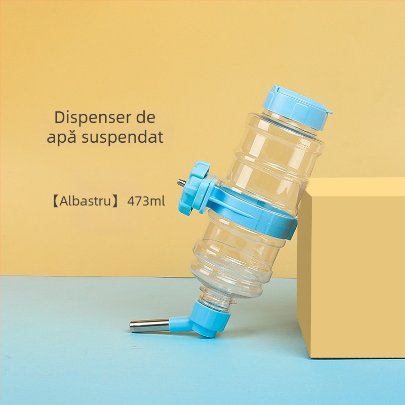 Dispenser de apă pentru animale de companie, dozator cu bilă suspendat pentru hamsteri și iepuri, automat, fără scurgeri, material PP
