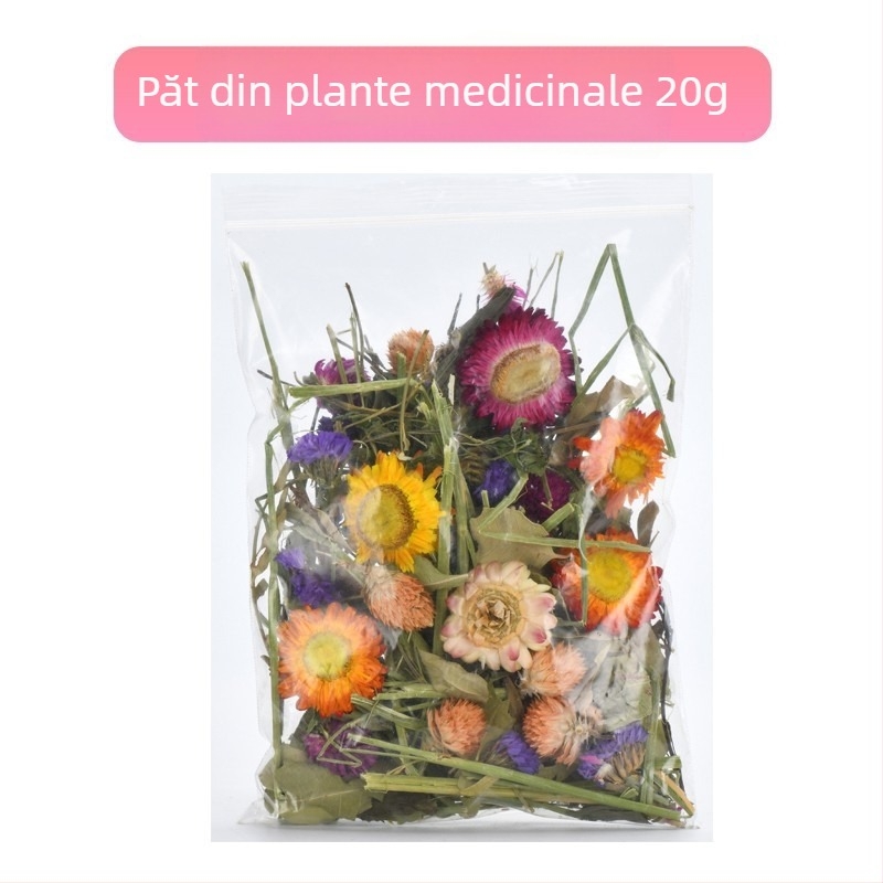 Perna pentru hamster cu flori și iarbă | pernă deodorantă | material: flori și plante | marca Yee | pentru animale de companie mici