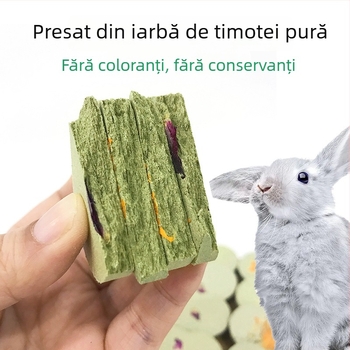 Hrană uscată — Pâine din fân Timothy pur pentru iepuri, șinșile, hamsteri și porcușori de Guineea; Jucărie dentară; 130 g; Radish Valley