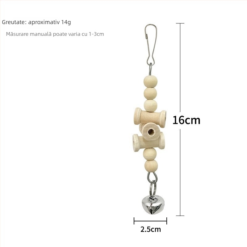 Jucărie de mestecat pentru papagal, material din coji de porumb, design suspendat cu șnur, pentru erupția dinților și îmbogățirea păsărilor, Radish Valley