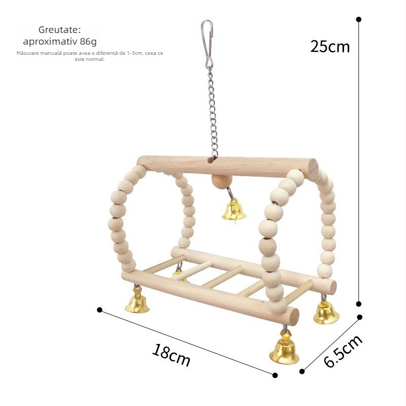 Jucărie de mestecat pentru papagal, material din coji de porumb, design suspendat cu șnur, pentru erupția dinților și îmbogățirea păsărilor, Radish Valley