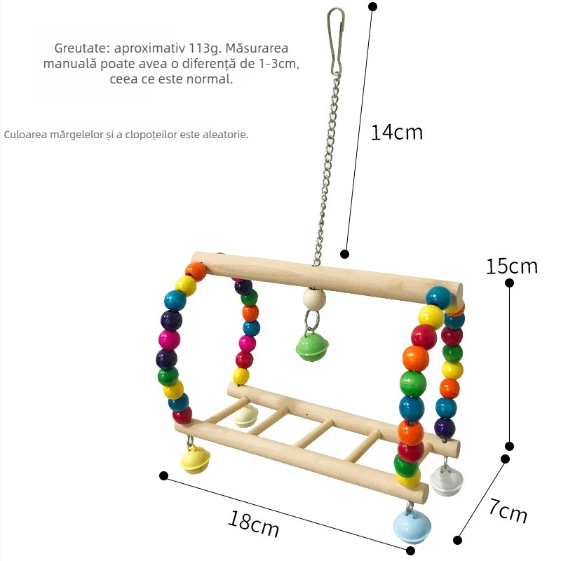 Jucărie de mestecat pentru papagal, material din coji de porumb, design suspendat cu șnur, pentru erupția dinților și îmbogățirea păsărilor, Radish Valley