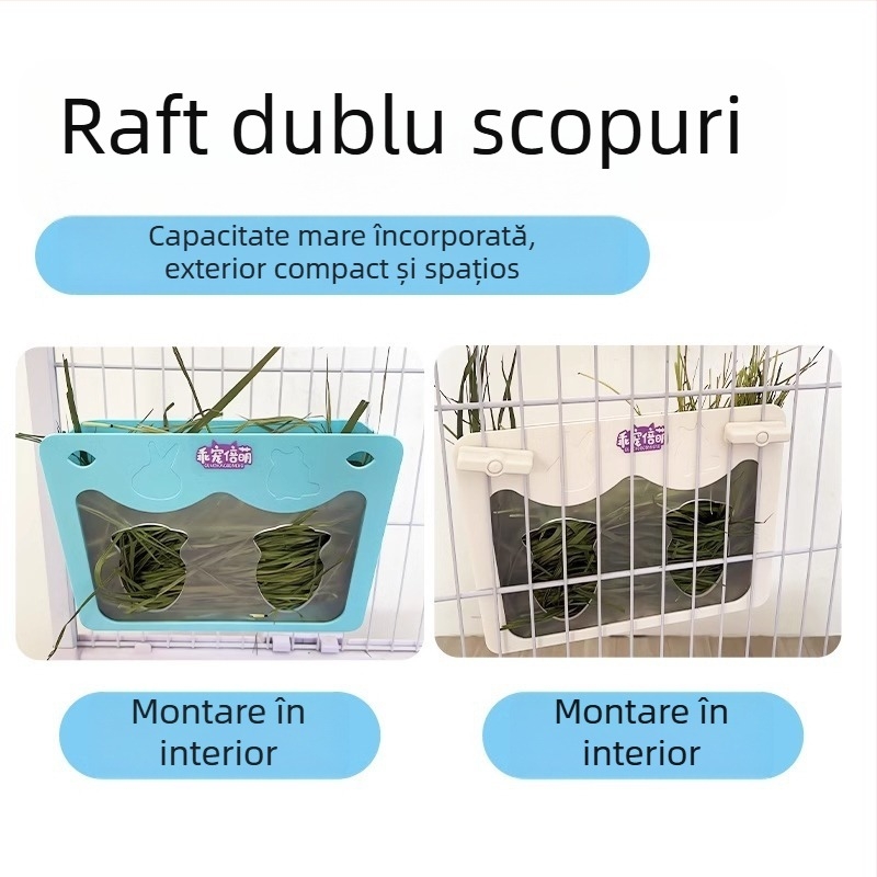 Raft de fân pentru iepuri – Material: ABS; Import: Nu; Brand: Altul; Potrivit pentru iepuri și animale de companie mici