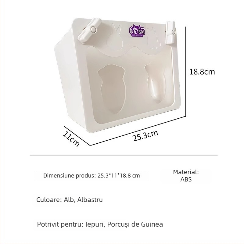 Raft de fân pentru iepuri – Material: ABS; Import: Nu; Brand: Altul; Potrivit pentru iepuri și animale de companie mici