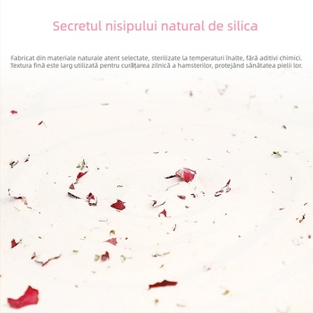 Nisip de baie pentru hamsteri cu petale de flori – elimină mirosurile, unelte de igienă pentru animale de companie (Origine: Shandong; Importat: Nu; Mărci private: Da; Categoria: Unelte de igienă pentru animale de companie)