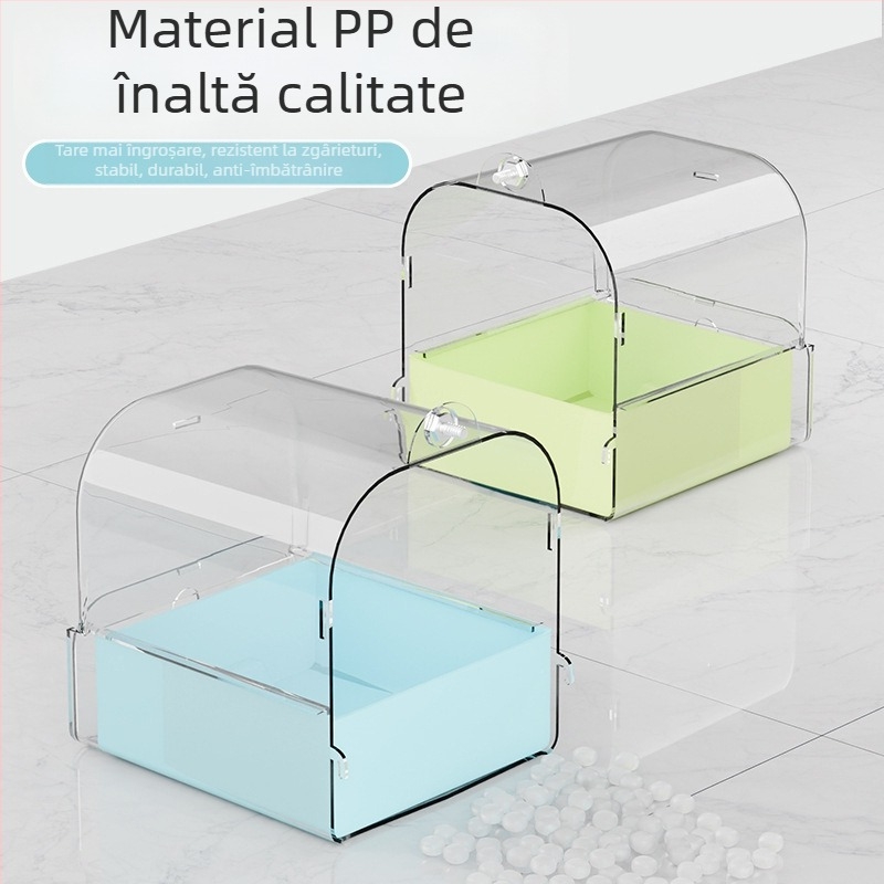 Chengxi cutie de baie pentru păsări din plastic – baie și duș pentru papagali și alte păsări