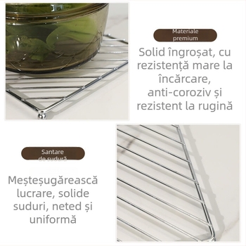 Suport din oțel inoxidabil pentru oale și suport de protecție termică, formă rotundă sau pătrată, stil modern minimalist