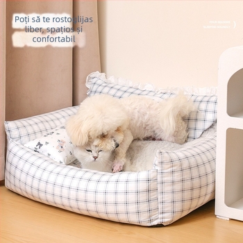 Cuib pentru animale de companie Mengqi; Material: PP bumbac; Potrivit pentru câini