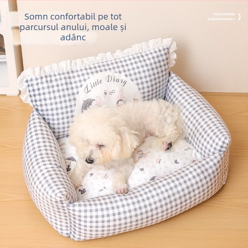 Cuib pentru animale de companie Mengqi; Material: PP bumbac; Potrivit pentru câini