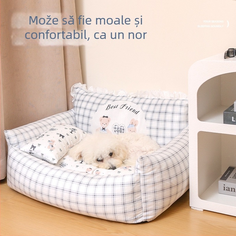 Cuib pentru animale de companie Mengqi; Material: PP bumbac; Potrivit pentru câini