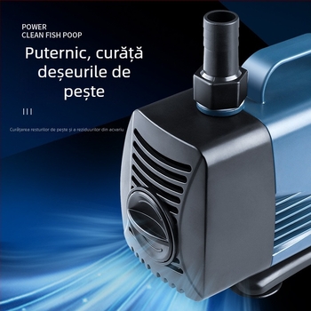 Pompa submersibilă pentru acvariu, cu aspirație laterală, circulație și filtrare, design amfibiu, foarte silențioasă
