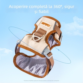 Lesă și ham pentru pisici, ușor, Taslan cu protecție tripla, anti-ruptură, design versatil pentru pisici