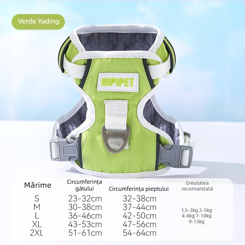 Lesă și ham pentru pisici, ușor, Taslan cu protecție tripla, anti-ruptură, design versatil pentru pisici