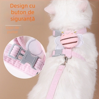 Hartley hamă pentru pisici din nylon, în formă I, cu lesă, extensibilă