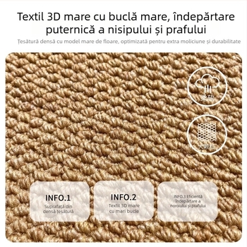 Covoraș de bucătărie, pătrat, imprimeu, model în dungi, personalizabil