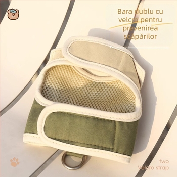 Ham de piept pentru pisici – anti-evadare, neextensibil, poliester-cotton