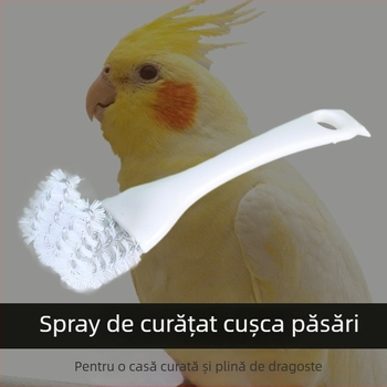 Kit de curățare a cuștii de păsări — perie și lopățică pentru fecale, multifuncțional, plastic, brand Happy Pet Paradise