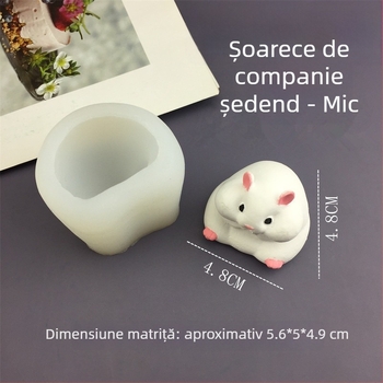 Formă de copt din silicon cu hamster 3D, formă neregulată