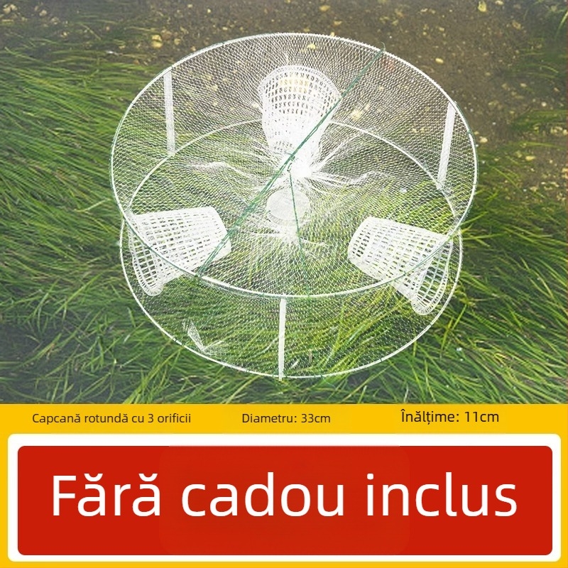 Giant Fin King plasă de pescuit cu coș pentru capturarea peștilor mici, homarilor și creveților
