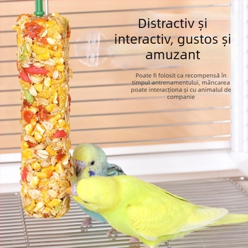 Bețișor de mestecat pentru papagali și gustare de antrenament – material din cinci cereale, brand Happy Parrot, fără import