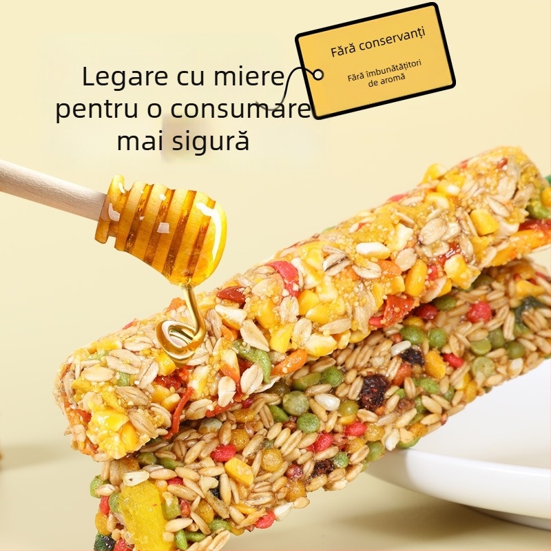 Bețișor de mestecat pentru papagali și gustare de antrenament – material din cinci cereale, brand Happy Parrot, fără import