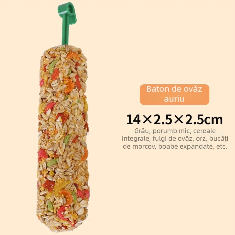 Bețișor de mestecat pentru papagali și gustare de antrenament – material din cinci cereale, brand Happy Parrot, fără import