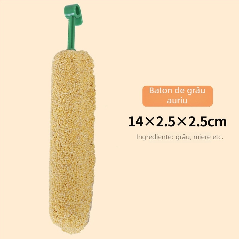 Bețișor de mestecat pentru papagali și gustare de antrenament – material din cinci cereale, brand Happy Parrot, fără import