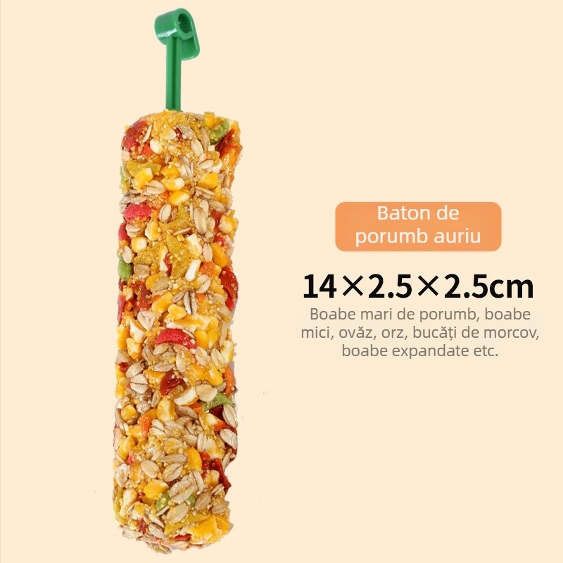 Bețișor de mestecat pentru papagali și gustare de antrenament – material din cinci cereale, brand Happy Parrot, fără import