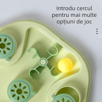 Jucărie educațională cu hrană ascunsă pentru pisici și câini, material ABS+PET, minge transparentă, alimentare automată