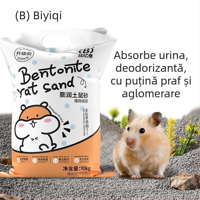 Substrat de toaletă pentru hamster, dezodorizant, fără praf, universal, brand Biyi Qi, deodorare ecologică