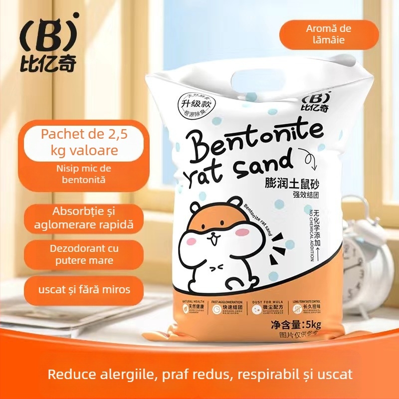 Substrat de toaletă pentru hamster, dezodorizant, fără praf, universal, brand Biyi Qi, deodorare ecologică