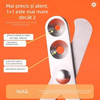 Clește de unghii pentru animale de companie – pentru pisici, iepuri și câini – design anti-prindere – unealtă de tăiat unghiile – Guanzhoumu