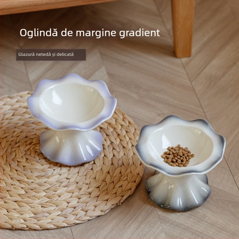 Vas ceramic înalt pentru pisică, anti-răsturnare – Xingmi Ceramics