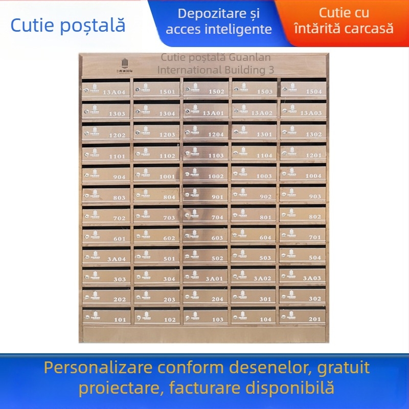 Cutie poștală rezidențială cu mai multe compartimente, din oțel inoxidabil, model zr-018, de Zhen Rui, pentru montaj pe perete interior și exterior