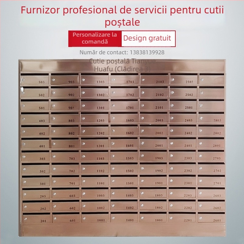 Cutie poștală rezidențială cu mai multe compartimente, din oțel inoxidabil, model zr-018, de Zhen Rui, pentru montaj pe perete interior și exterior