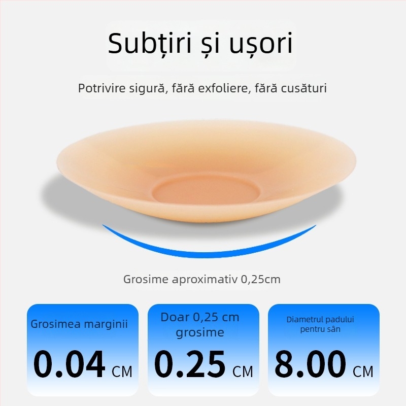 Bijini acoperiri din silicon pentru mameloane - ultra-subțiri, invizibile, respirabile, lucioase, fără urme