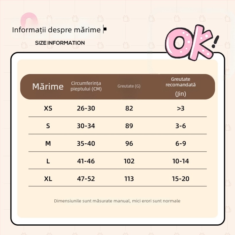 Ham de piept pentru pisici cu benzi reflectorizante - poliester, brand Hantu, pentru pisici