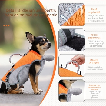 Geantă pentru animale de companie, rucsac pentru pisici și câini mici, poliester, structură moale spre medie