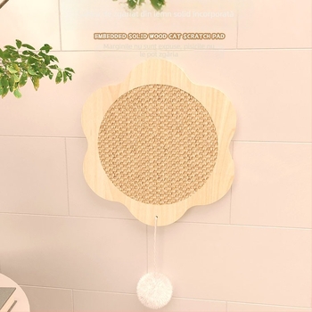 Panou de zgâriere pentru pisici din sisal, montaj pe perete (cu agățare), design minimalist, material sisal, ambalaj de 10 buc