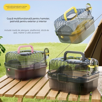 Cușcă pentru hamster – din plastic, utilizare pe patru sezoane, pentru hamsteri (Material: Plastic; Sezoane: Patru sezoane; Destinat: Hamsteri)