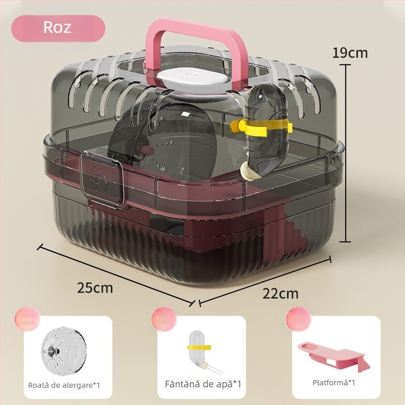 Cușcă pentru hamster – din plastic, utilizare pe patru sezoane, pentru hamsteri (Material: Plastic; Sezoane: Patru sezoane; Destinat: Hamsteri)