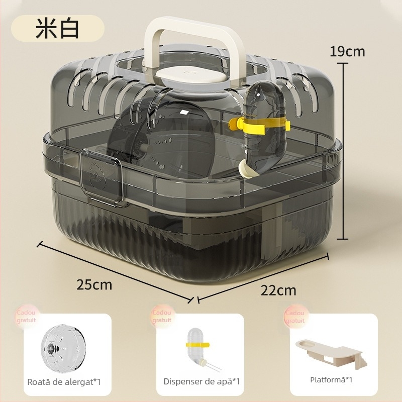 Cușcă pentru hamster – din plastic, utilizare pe patru sezoane, pentru hamsteri (Material: Plastic; Sezoane: Patru sezoane; Destinat: Hamsteri)