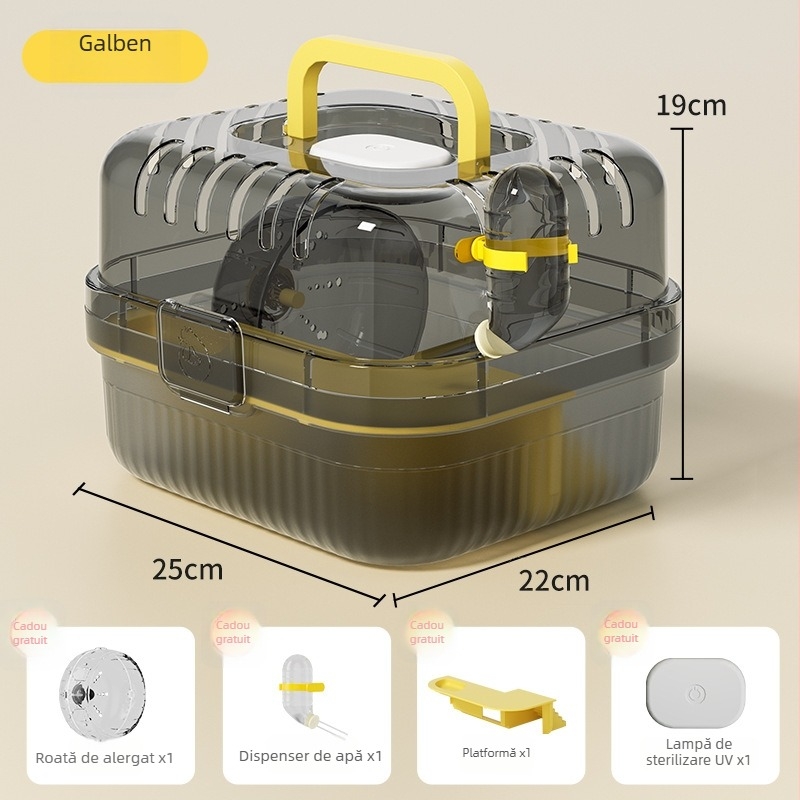 Cușcă pentru hamster – din plastic, utilizare pe patru sezoane, pentru hamsteri (Material: Plastic; Sezoane: Patru sezoane; Destinat: Hamsteri)