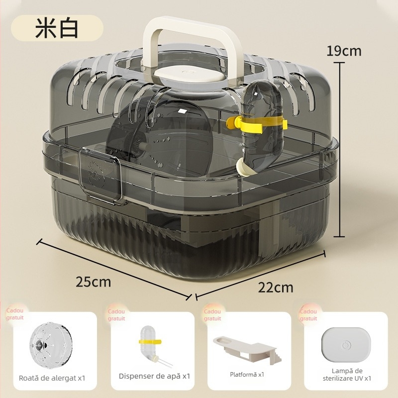 Cușcă pentru hamster – din plastic, utilizare pe patru sezoane, pentru hamsteri (Material: Plastic; Sezoane: Patru sezoane; Destinat: Hamsteri)