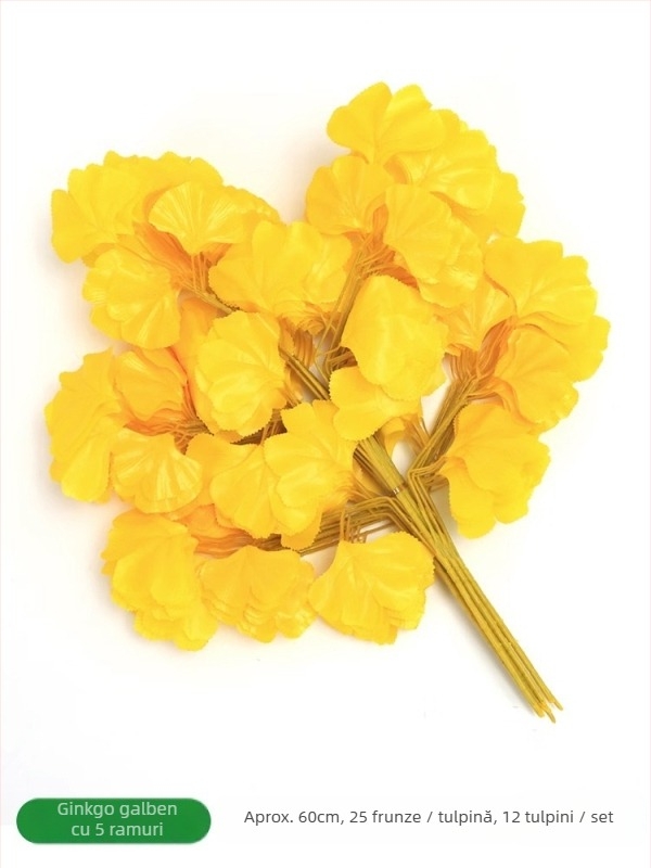 Set de frunze și ramuri artificiale din mătase, turnare prin injecție, varietate de frunze și ramuri, pentru recuzită fotografică și decor în casă