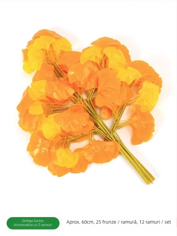 Set de frunze și ramuri artificiale din mătase, turnare prin injecție, varietate de frunze și ramuri, pentru recuzită fotografică și decor în casă